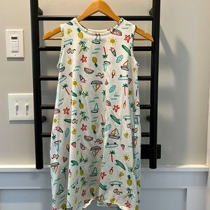 Hanna andersson beach print swing dress size 12